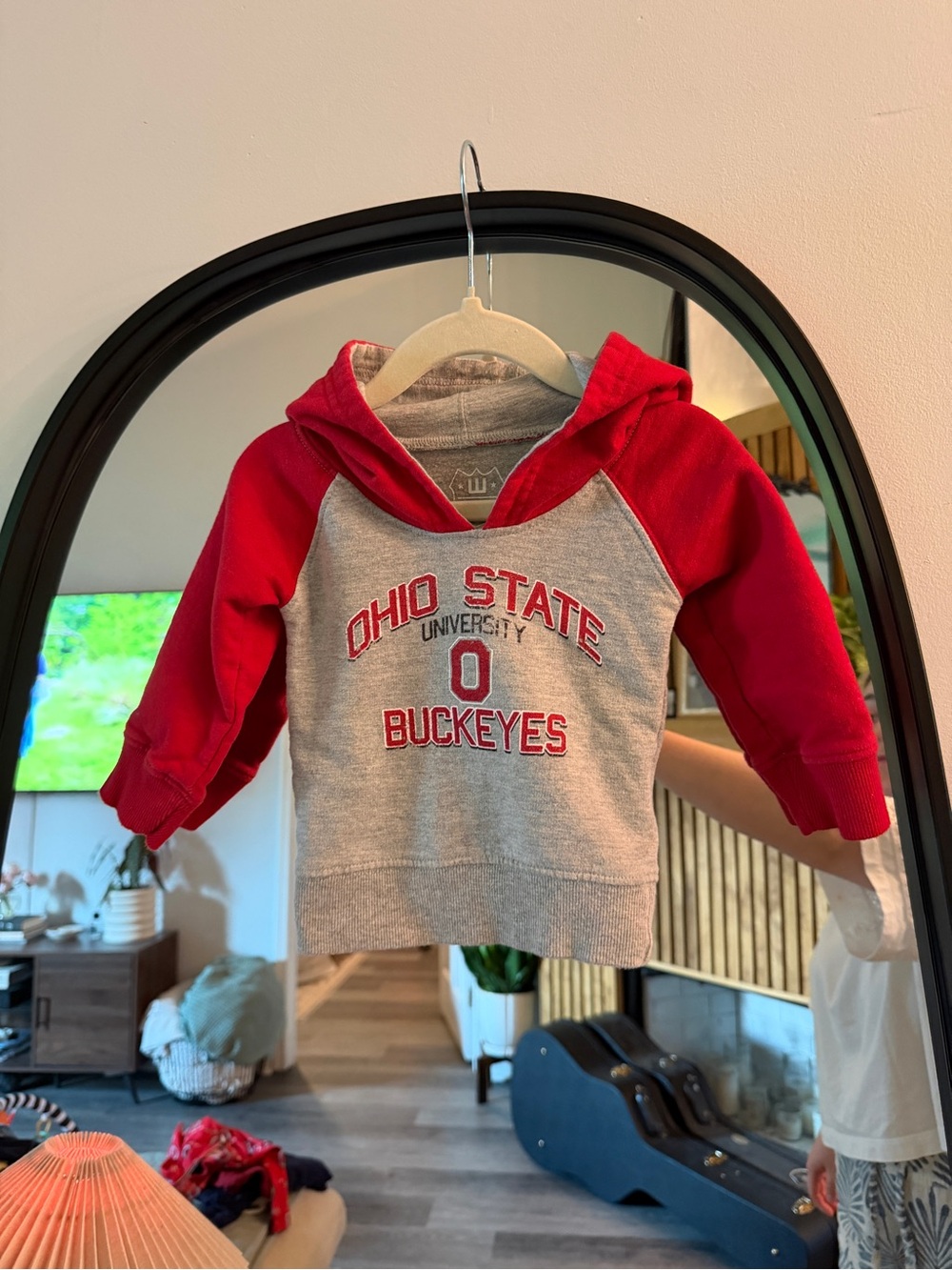 Ohio State Buckeyes Toddler Hooded Sweatshirt - Red & Gray